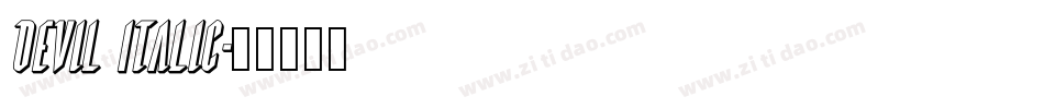Devil Italic字体转换